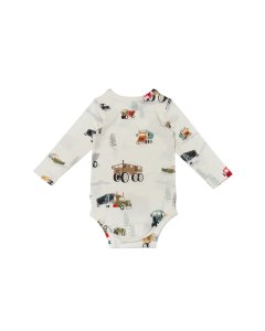 Loulou Lollipop Long Sleeve Bodysuit In Tencel - Happy Trucks Tjskids.com