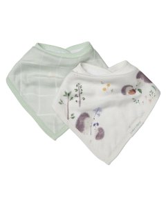 Loulou Lollipop Bandana Bib 2 Pack Hedgehogs