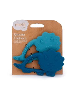 Meliibaby LUX Silicone Teether Dino 2 Pack