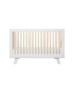 Hudson 3 in 1 Crib with Toddler Rail White Washed Natural