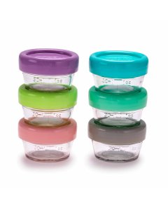 Melii Glass Food Container 2oz - 6 Piece Set 