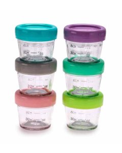 Melii Glass Food Container 4oz - 6 Piece Set