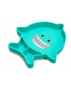 Melii Silicone Divided Plate - Shark