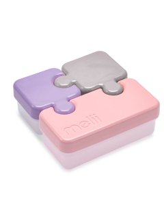 Melii Puzzle Food Storage Container PinkGreyPurple