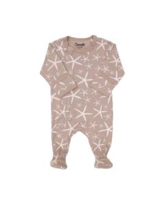 coccoli Modal Blend Zipper Footie - Moonlight Starfish