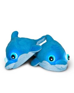 NightBuddies Light-Up Slipper Plush Dolphin - Ages 3-7 years