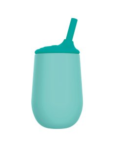 Nuby Silicone Sipper First Training Cup with Touch Flow Straw 6oz Aqua