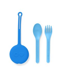 Omie Life OmiePod Spoon & Fork Set Capri Blue