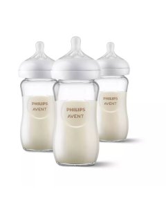 Philps Avent Natural Glass Baby Bottle 8oz 3 Pack 