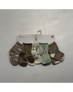 Honey Bunny 5 Pairs Socks Assorted Beige