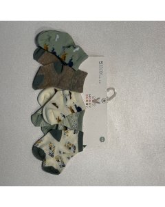 Honey Bunny 5 Pairs Socks Assorted Blue