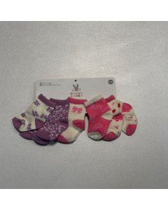 Honey Bunny 5 Pairs Socks Assorted Pink