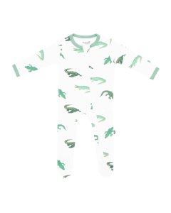Kyte Baby Printed Zippered Footie Crocodile  Tjskids.com 
