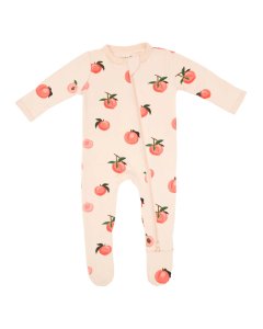 Kyte Baby Printed Zippered Footie - Peach Tjskids.com

