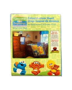 Sesame Beginnings Crib Sheet - Blue