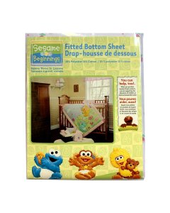 Sesame Beginnings Crib Sheet - Blue