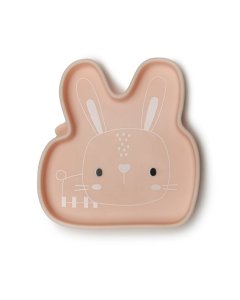 Silicone Snack Plate - Bunny/Blush Pink