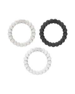 Dr. Browns Beaded teether Rings - Gray/Black/White 