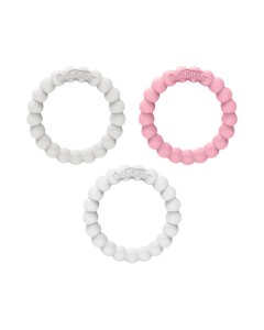 Dr. Browns Beaded teether Rings - Gray/Pink/White