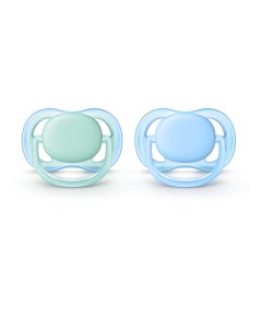 Avent Ultra Air Pacifier 2 Pack - 0-6M Green/Blue PASCF08521 75020103482 Tjskids.com