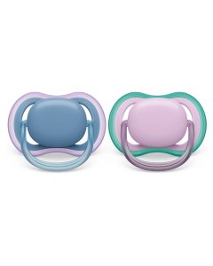Avent Ultra Air Pacifier 2 Pack - 6-18M - Hush/Lilac	PASCF08534 75020103574 Tjskids.com