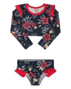 UV Protection Swimming Bikini - Night Floral