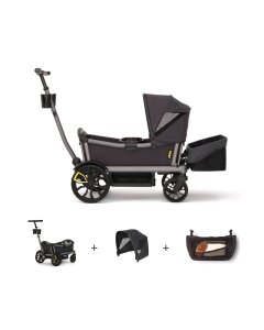 Veer Cruiser City + Accessory Bundle | Stroller-Wagon Combo with Canopy & Storage