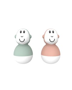 Matchstick Monkey Wobblers - Mint Green & Dusty Pink 19-20003 810033540837 Tjskids.com