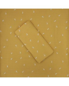 Zappy Zebra Muslin Swaddle - Yellow Ochre