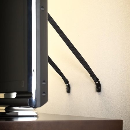 BabyDan Anti Tip TV Strap 2 Pack - Black