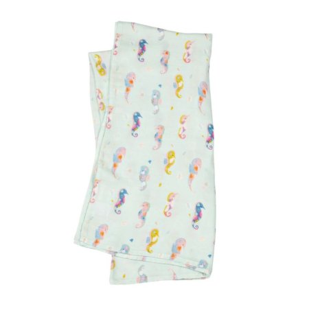 Muslin Swaddle - Painterly Seahorse