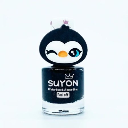 Peel Off Nail Black & Gold with Penguin Ring