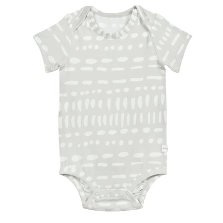 Loulou Lollipop Bodysuit in Tencel - Grey Mudcloth