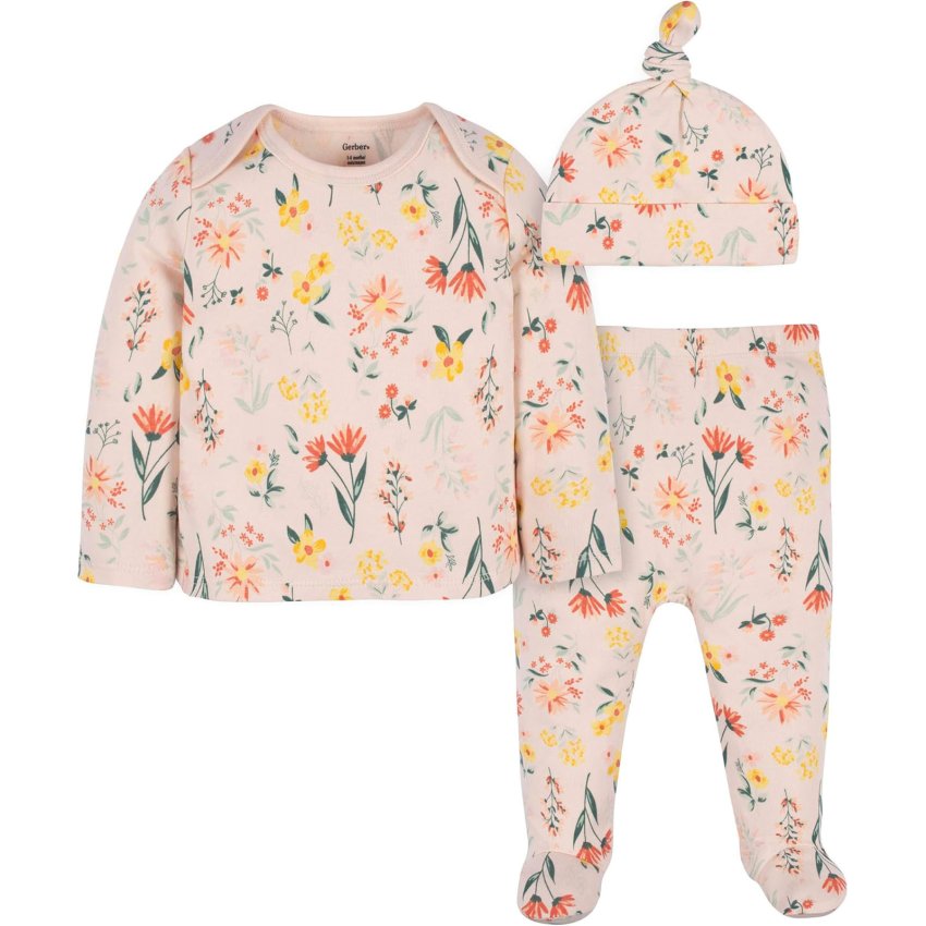 Shirt Pant Cap 3 Pieces - Flower Fields