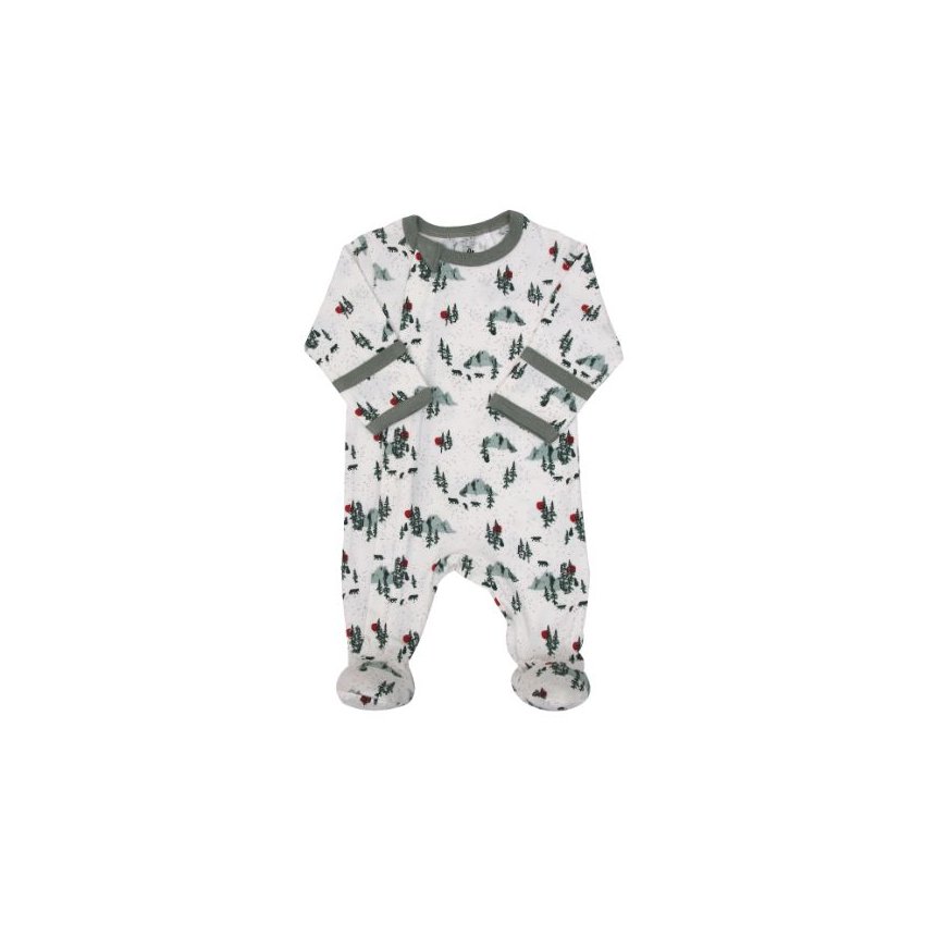 Zipper Footie - Forest