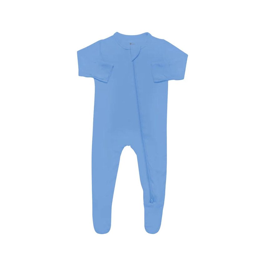 Zippered Footie - Periwinkle