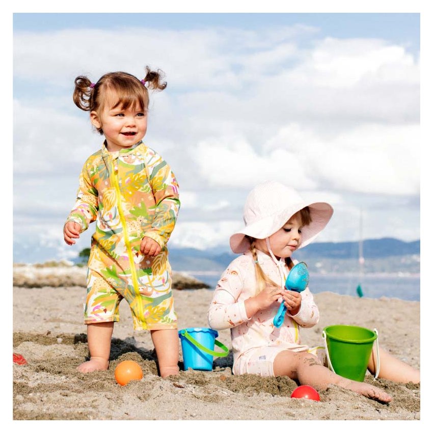 Long Sleeve One Piece UV Jumpsuit - Strawberry