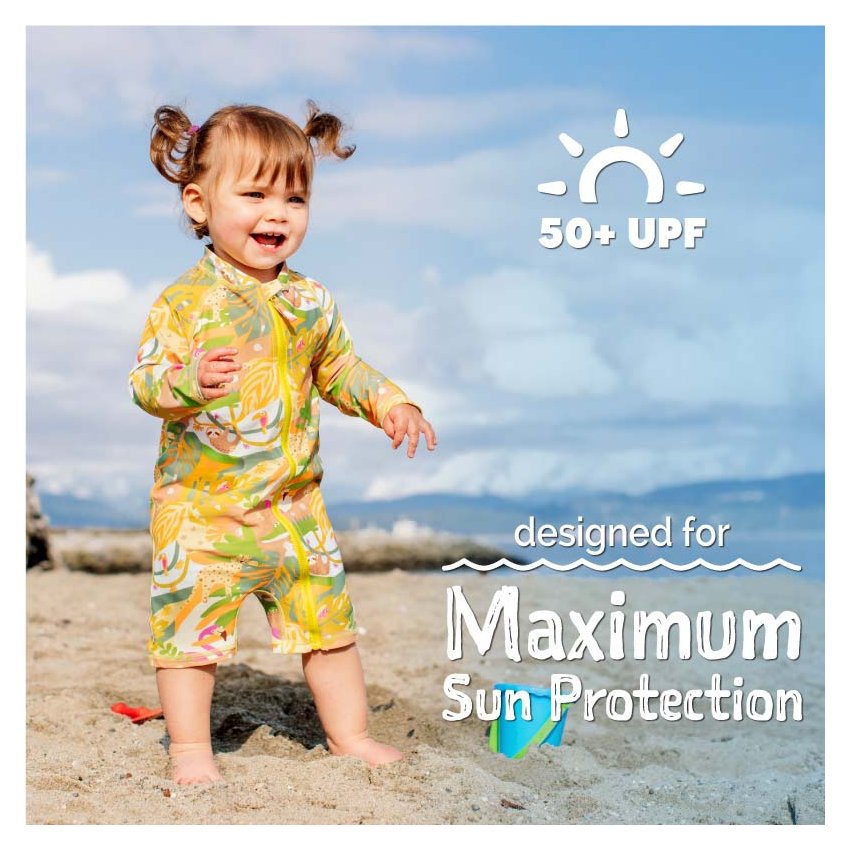 Long Sleeve One Piece UV Jumpsuit - Strawberry