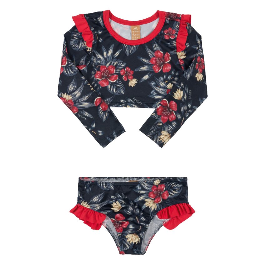 UV Protection Swimming Bikini - Night Floral