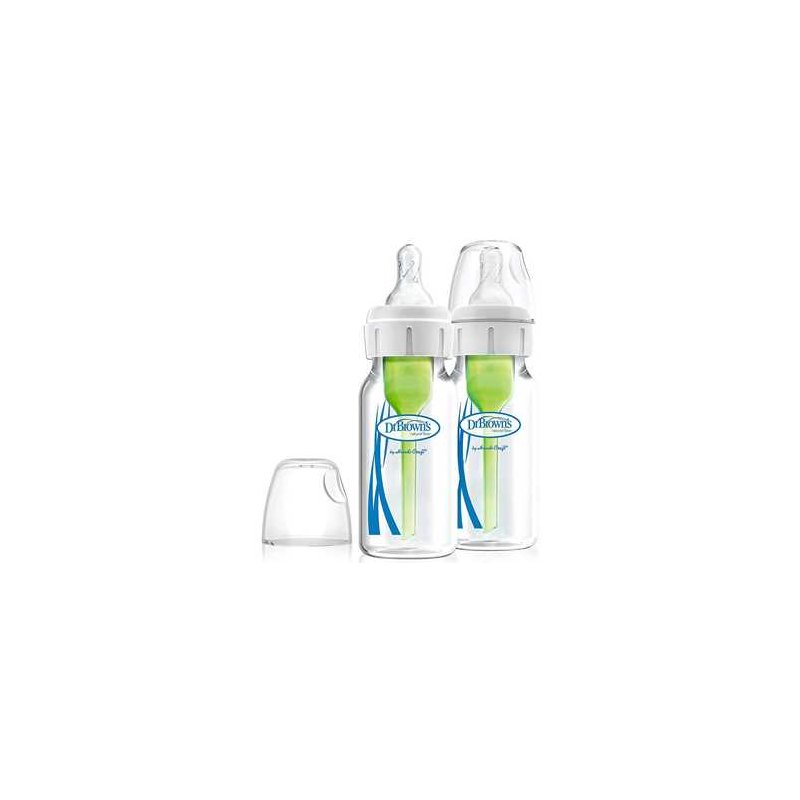Options Narrow Neck Glass Bottle 4oz 2 Pack SB42003-P2