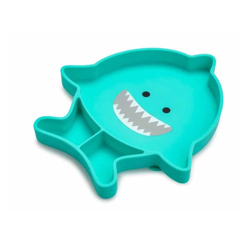 Melii Silicone Divided Plate - Shark