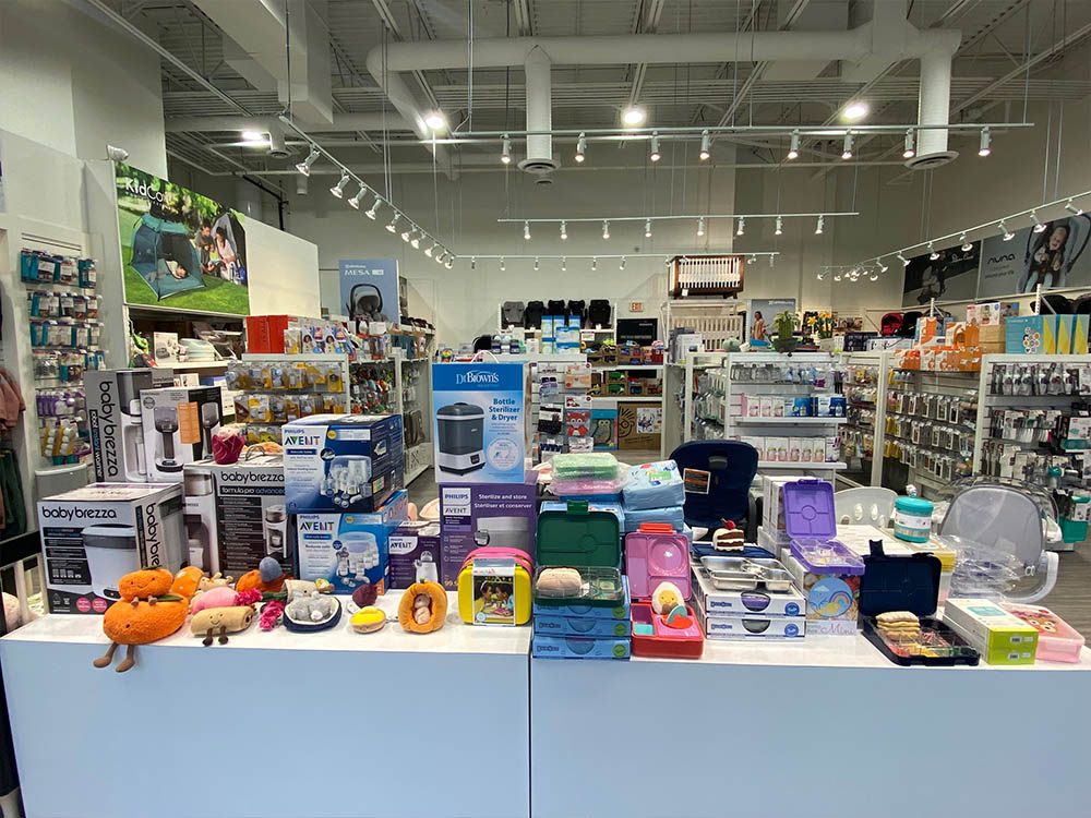 Car seats available to explore in store