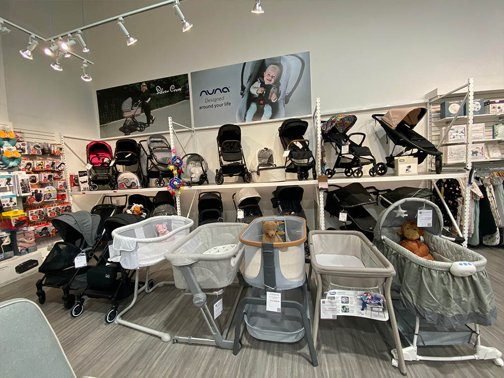 Baby clothing and essentials inside a TJ’s Kids store