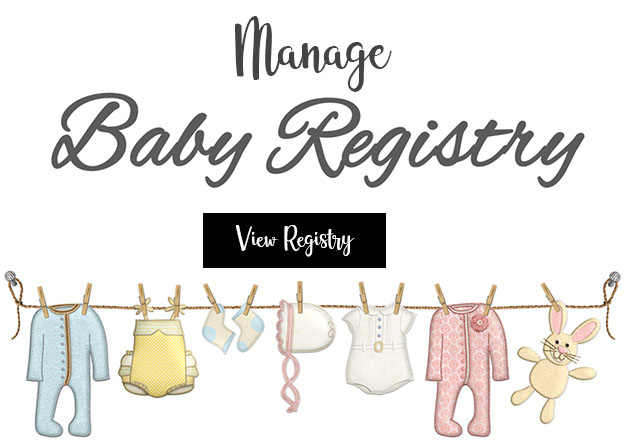 Illustrated baby clothes on a washing line